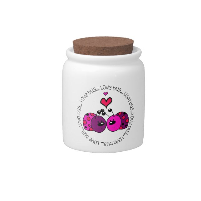Valentine Love Bug Candy Jar (Front)