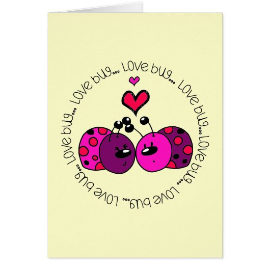Valentine Love Bug Cards (Front)