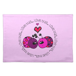 Valentine Love Bug Cloth Placemat