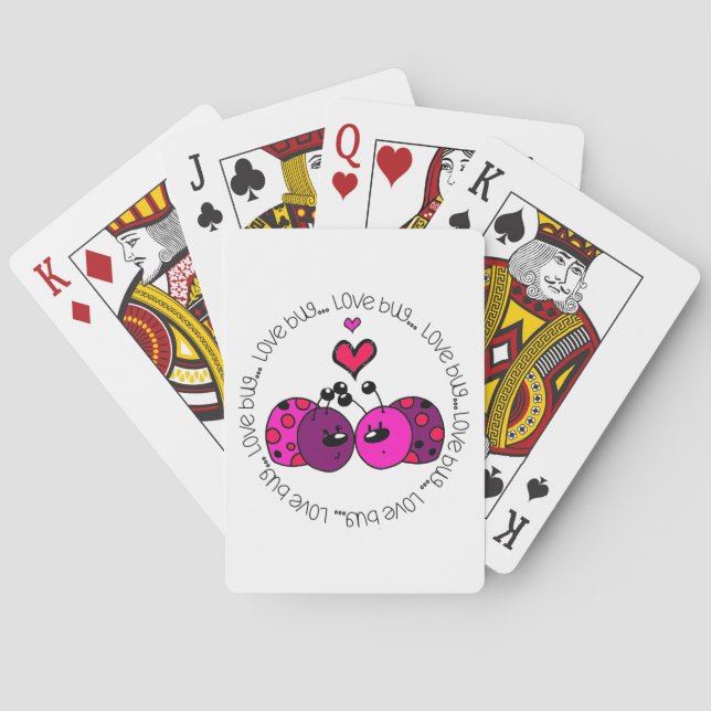 Valentine Love Bug Poker Cards (Back)