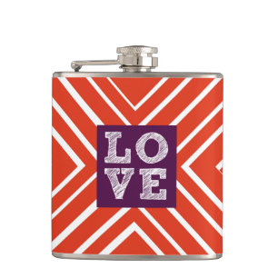 Valentine LOVE Bullseye Hip Flask