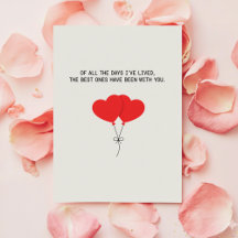 Valentine Love Card for Wife Husband Romantic