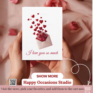 Valentine Love Card   Romantic for Him & Her