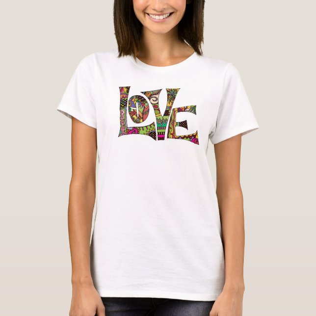 valentine, love, colorful illustration T-Shirt (Front)