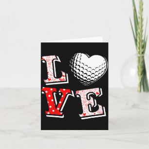 Valentine Love Golf Heart Valentine Day Women Men Card