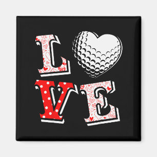 Valentine Love Golf Heart Valentine Day Women Men Magnet