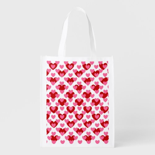 Valentine Love Heart Grocery Bag