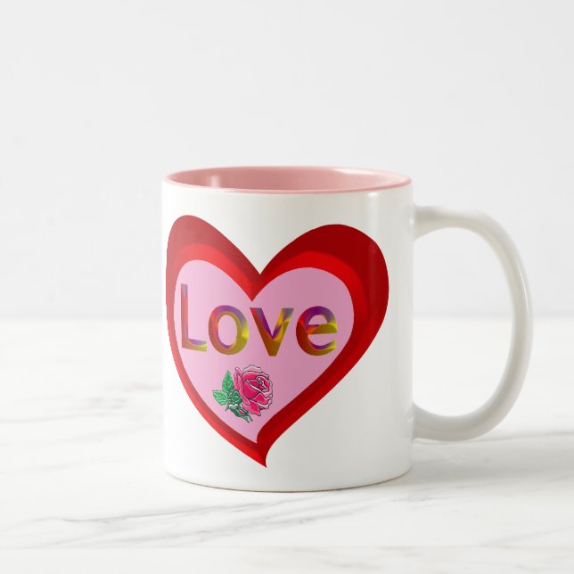 Valentine Love Heart Mug (Right)