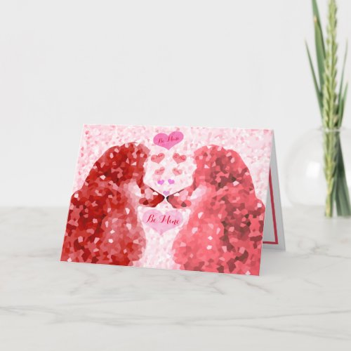 Valentine Love Hearts Customize Saying Be Mine Holiday Card