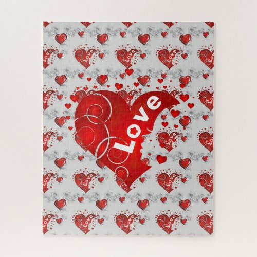 Valentine Love Hearts  Jigsaw Puzzle