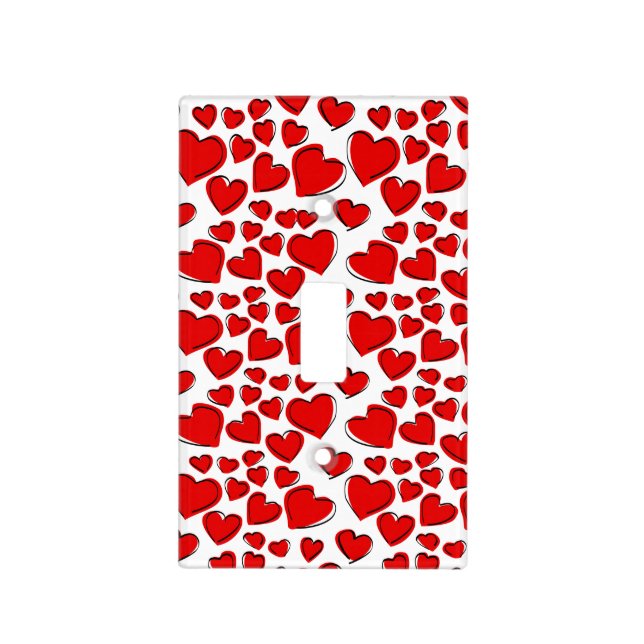 Valentine Love Hearts Light Switch Cover (Front)