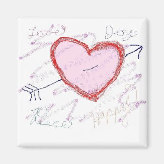 Valentine Love Hearts Magnet