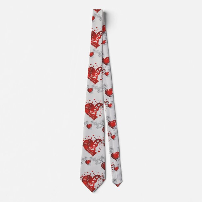 Valentine Love Hearts  Neck Tie (Front)