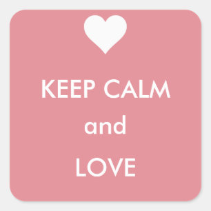 Valentine Love Keep Calm and Love Sticker