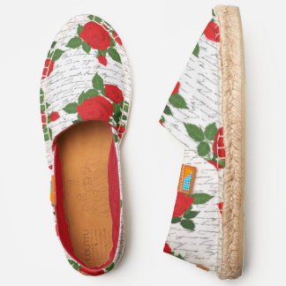 valentine love letter red roses romantic espadrilles