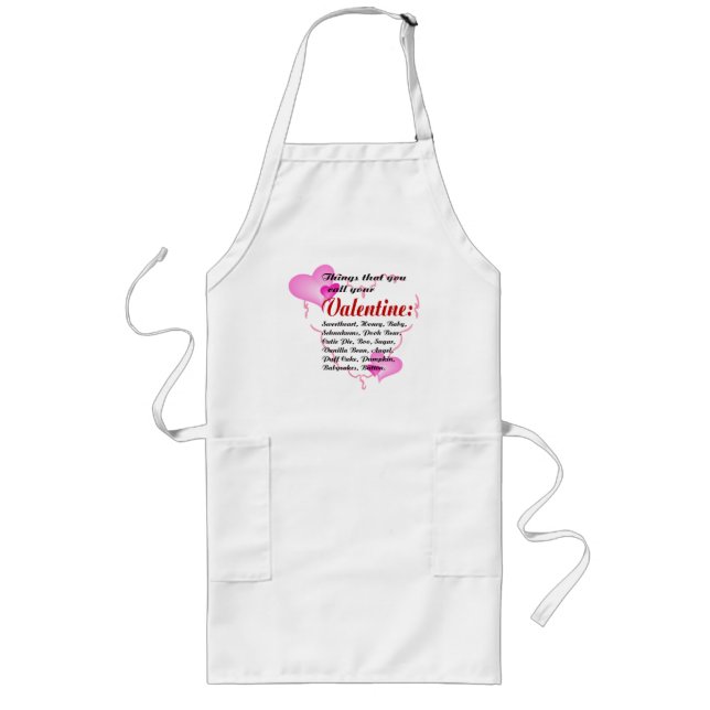 Valentine Love Pet Names Apron (Front)