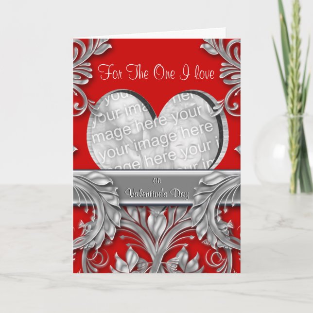 Valentine love poem PHOTO romantic Holiday Card (Front)