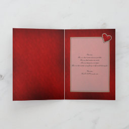 Valentine love red heart romantic holiday card | Zazzle