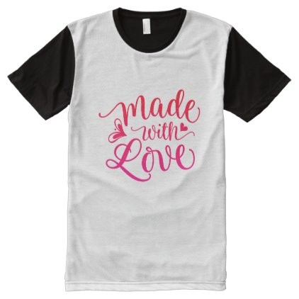 Valentine, Love, Rose, Pink, Beautiful, Couple All-Over-Print T-Shirt
