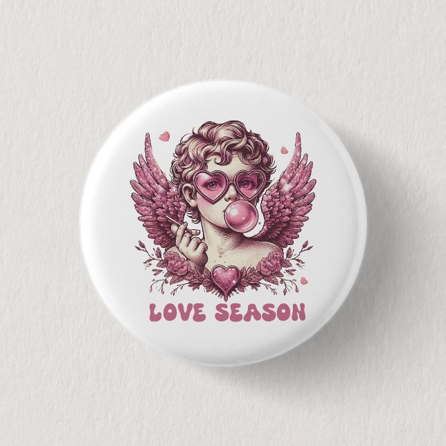 Valentine Love Season Button (Front)