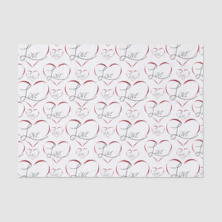 Valentine love tissue paper