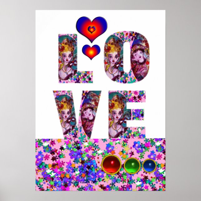 VALENTINE LOVE  VENETIAN MASQUERADE PARTY POSTER (Front)