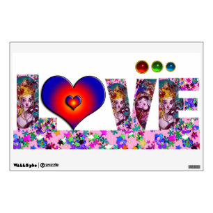 VALENTINE LOVE  VENETIAN MASQUERADE WALL DECAL