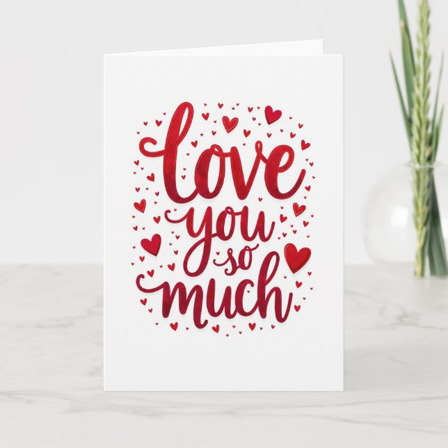 Valentine Love You So Much Card (Front)