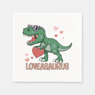 Valentine Loveasaurus Napkins