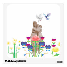 Valentine lovers rome sculpture Wall Decal