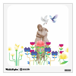 Valentine lovers rome sculpture Wall Decal