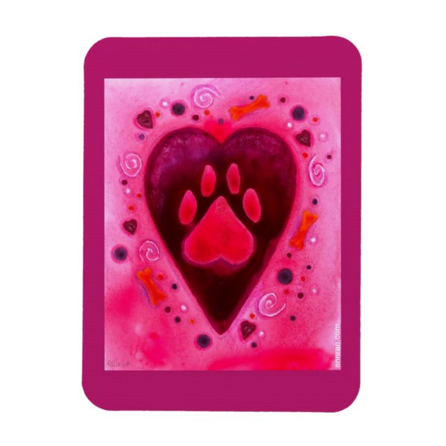 Valentine Magnet - "Puppy Love" (Vertical)