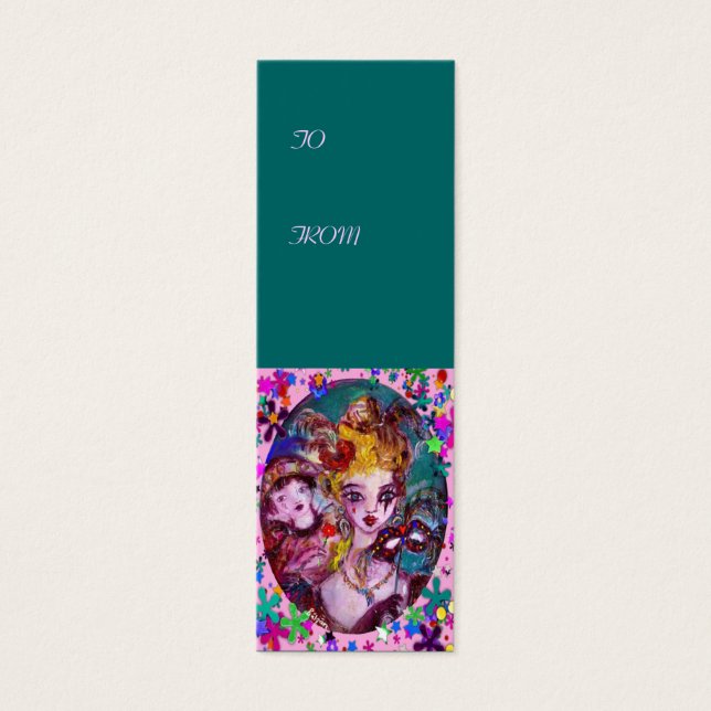 VALENTINE MASQUERADE MASKS ,CONFETTI,pink purple (Front)