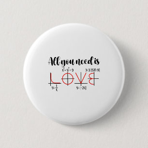 Valentine Math Humor For Teachers Students  Button