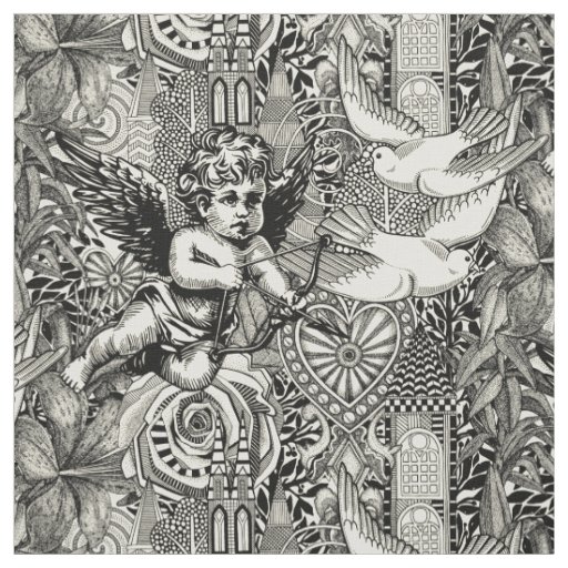 valentine maximalism black pearl fabric