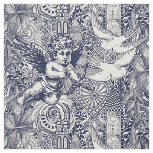 valentine maximalism navy blue pearl fabric