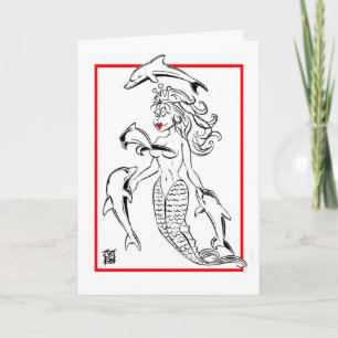 Valentine "MERMAID DANCE #4" Holiday Card