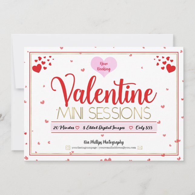 Valentine Mini Sessions Photography Minis Flyer Invitation (Front)