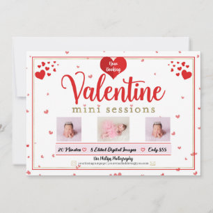 Valentine Mini Sessions Photography Minis Photo Invitation