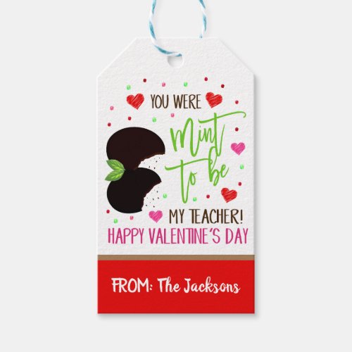 Valentine Mint Cookie Gift Tag