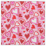 Valentine mix hearts fabric