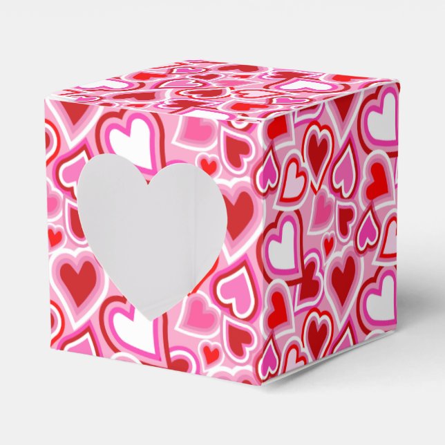 Valentine mix hearts favor boxes (Front Side)