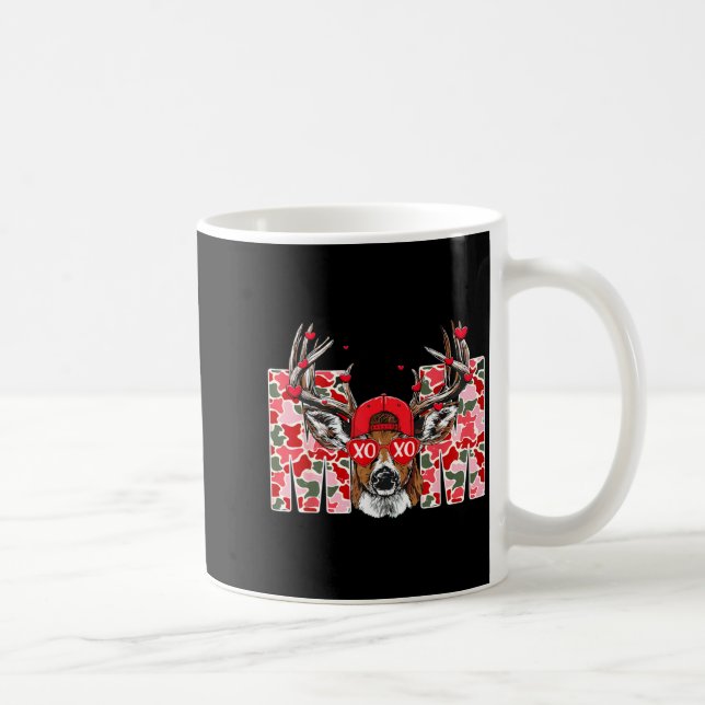 Valentine Mom Camo Deer Buck Hunting Matching Vale Coffee Mug (Right)