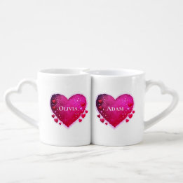 Valentine Mugs Heart Custom Name