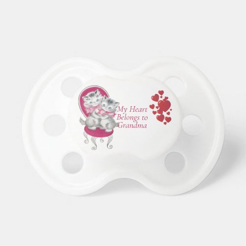 Valentine My Heart Belongs to Grandma Pacifier