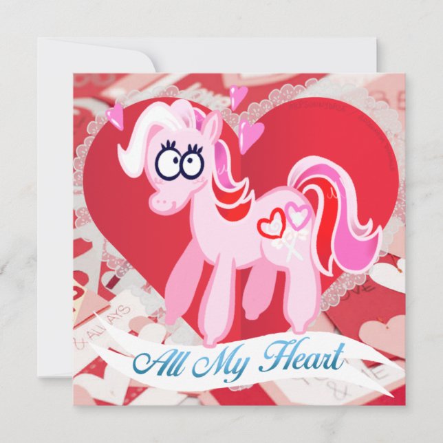 Valentine My Little Pony All My Heart Card (Front)