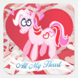 Valentine My Little Pony All My Heart Stickers