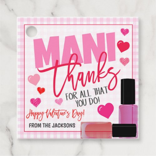 Valentine Nail Polish Gift Tag