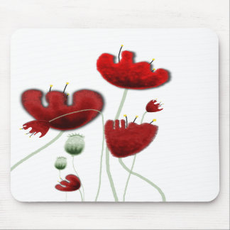 Valentine nature landscape elegant poppy mousepad