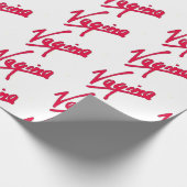 valentine naughty vagina funny humor wrapping paper (Corner)